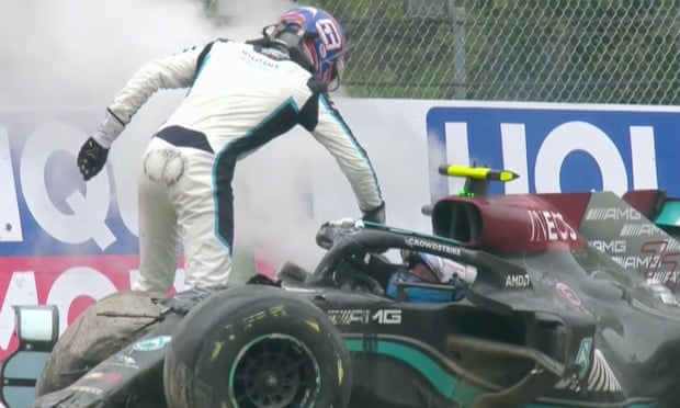 George Russell issues full apology to Valtteri Bottas after Imola F1 crash
