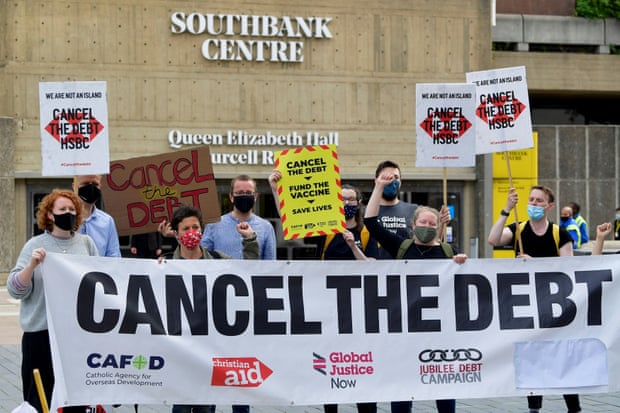 Protesters call on banks to ‘drop African debt’ in wake of Covid
