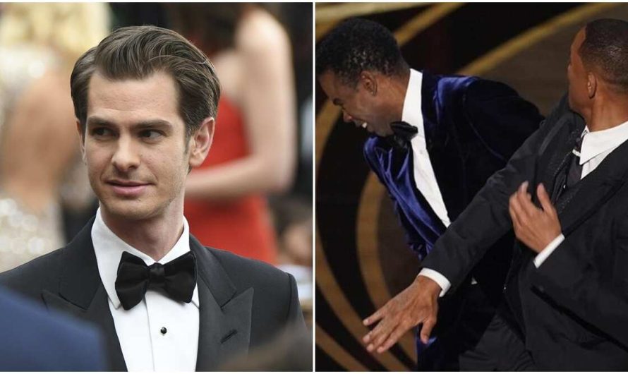 Andrew Garfield confesses to texting after Will Smith slapped Chris Rock