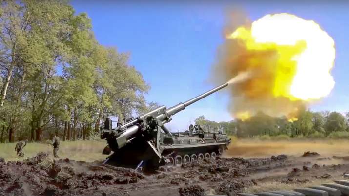 Ukraine says Russian forces fired cruise missiles towards capital as Putin warns West on arms’ support